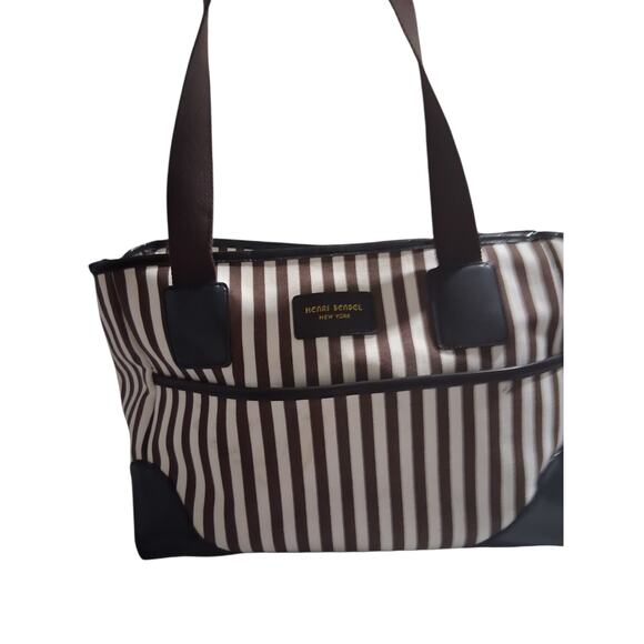Henri Bendel NY Striped Canvas Pet Dog Cat Carrier Preppy Tote Shoulder Bag 14" - Picture 4 of 16